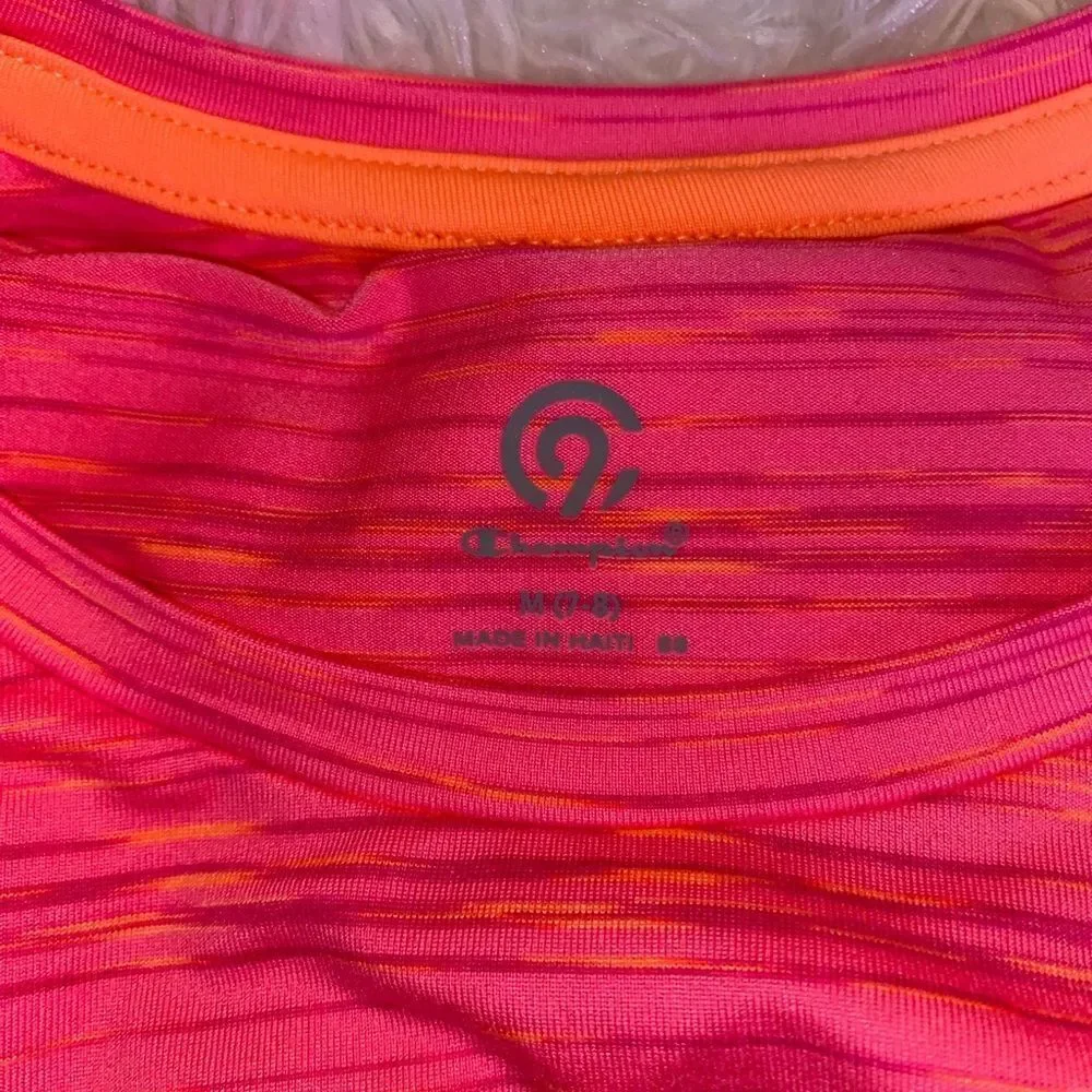*NWT* Champion Girls M(7-8) Heathered Neon Pink Sport Shirt